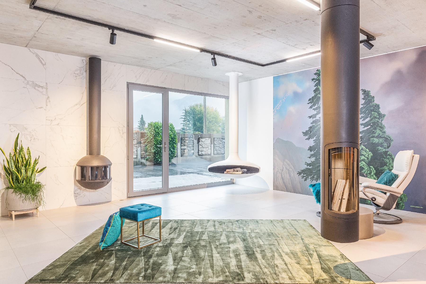 cheminee contemporaine à Valais