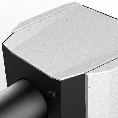 If the flue is connected at the rear, the T-ART has a continuous slab at the top.