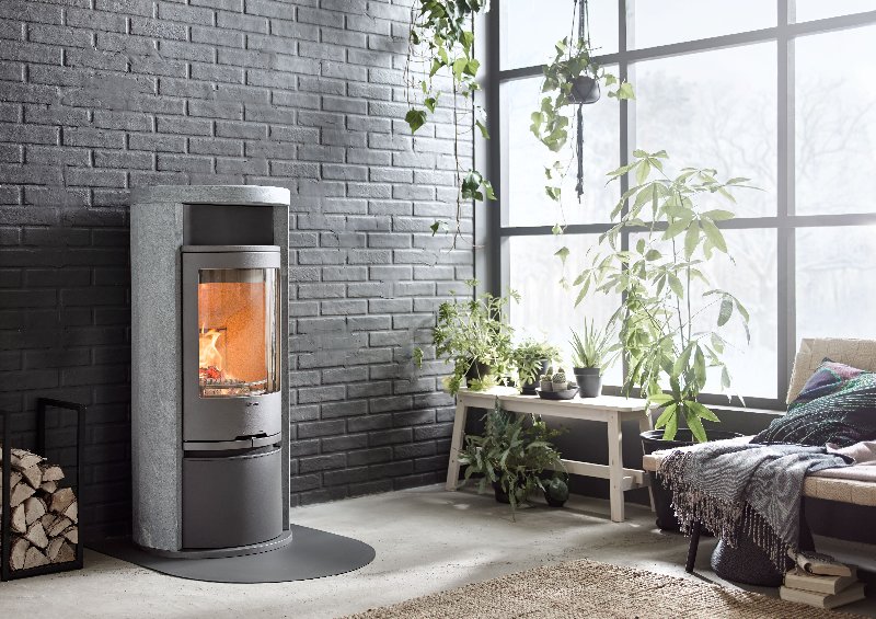 Contura 620T grijs - Gietijzeren deur met stalen deur