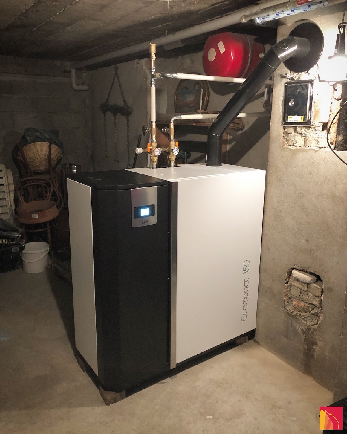 Pellet boiler Klover Ecompact 150 - Carron-Lugon