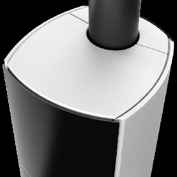 La forme particulière du T-SKY marie à la perfection les vastes surfaces en pierre avec la façade en verre courbée.