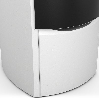 The individually handcrafted stone cladding makes each T-SKY stove unique.