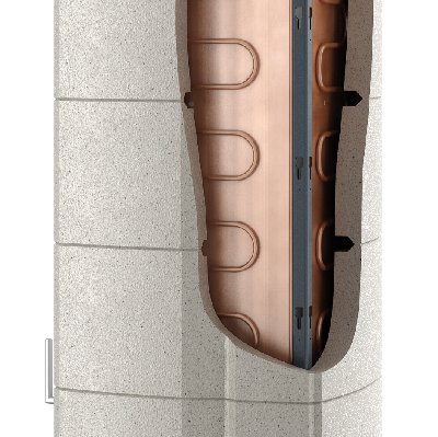 Bei der T-LINE PLUS wird ein AQUA-MODUL zwischen dem Akkumulationsblock und der Außenverkleidung eingefügt.
