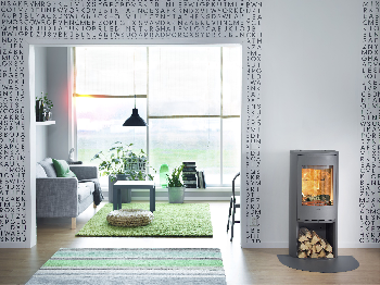 Contura 510 gris - Porte en fonte, plateau supérieur en fonte