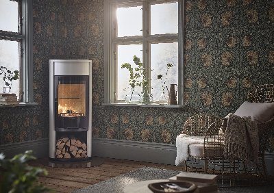 Contura 610 wit - Glazen deur, bovenplaat in gelakt aluminium