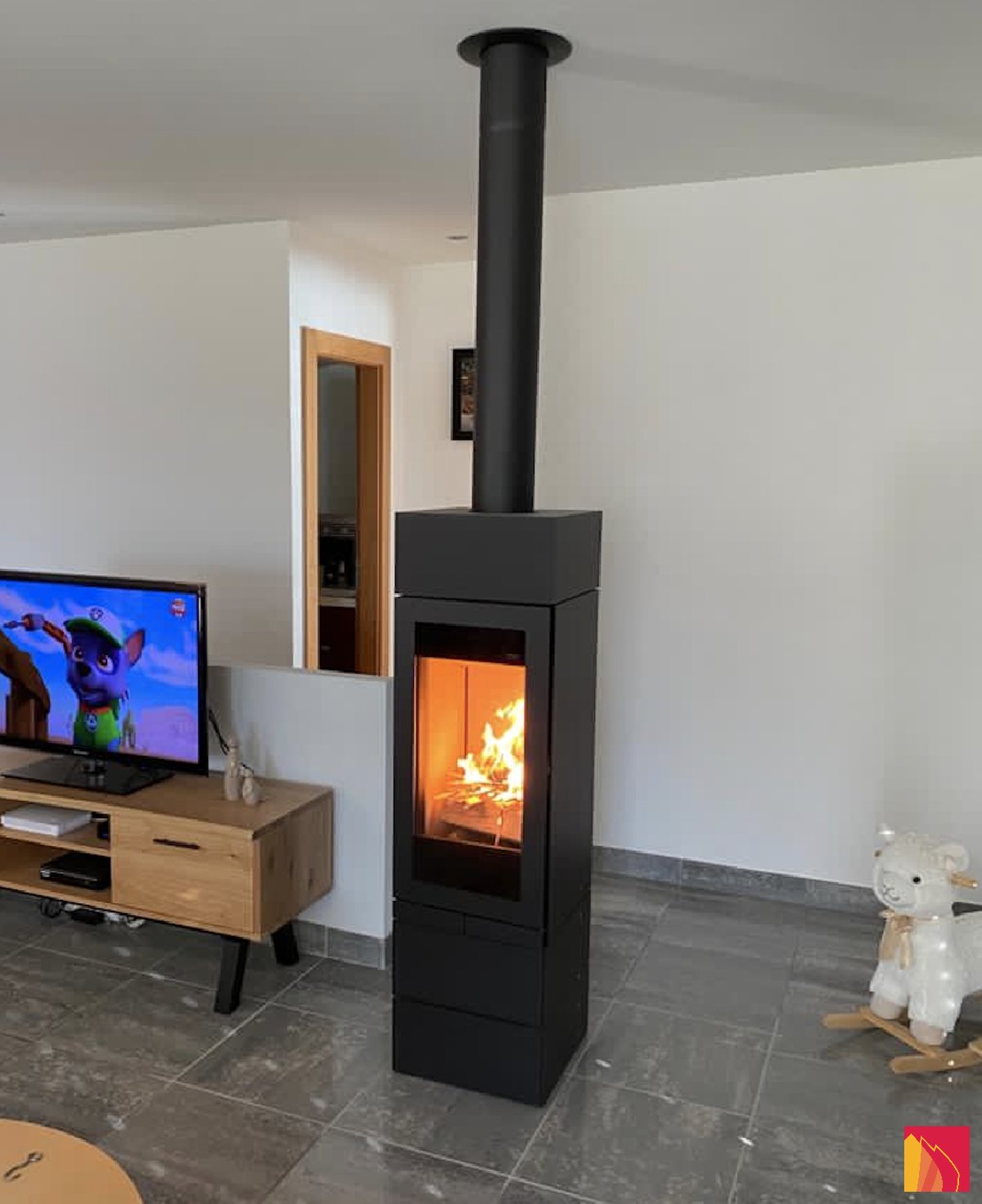 Wood-burning stove Skantherm Elements front - Carron-Lugon