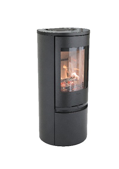 Contura 510 nero - Porta in ghisa, piastra superiore in vetro