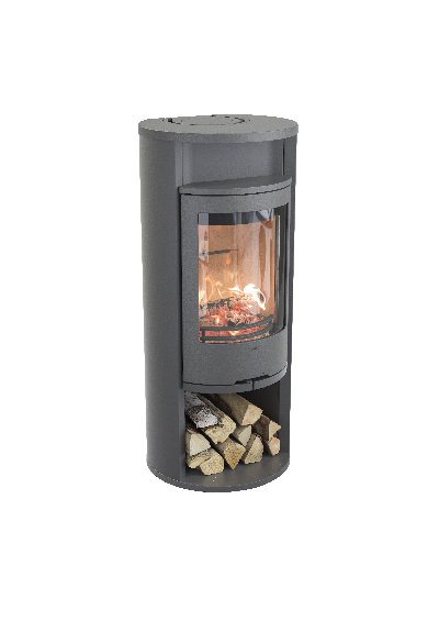 Contura 610 grijs - Gietijzeren deur, bovenplaat in gelakt aluminium