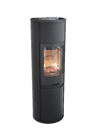 Contura 690 zwart - Gietijzeren deur, glazen bovenplaat