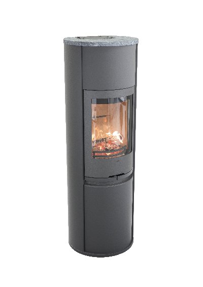 Contura 690 grijs - Gietijzeren deur, spekstenen bovenplaat