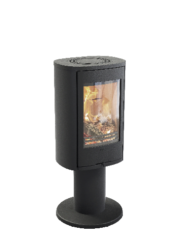 Contura 870 noir - Porte en fonte, plateau supérieur en aluminium laqué