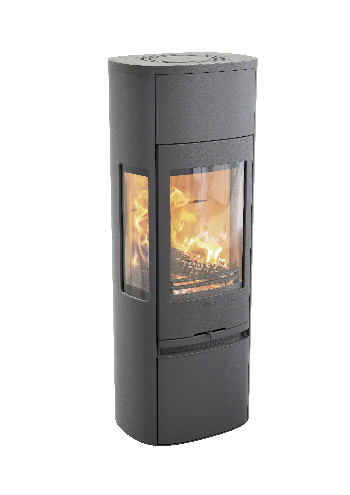 Contura 896 gris - Porte en fonte, plateau supérieur en aluminium laqué