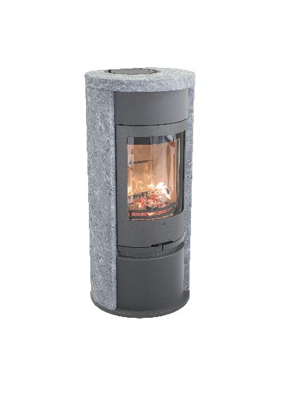 Contura 620T grijs - Gietijzeren deur met stalen deur