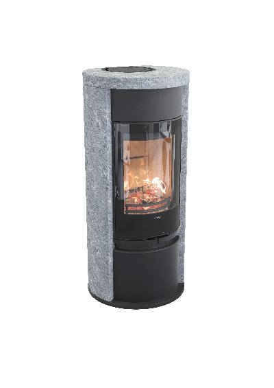 Contura 620T zwart - Glasdeur met stalen deur
