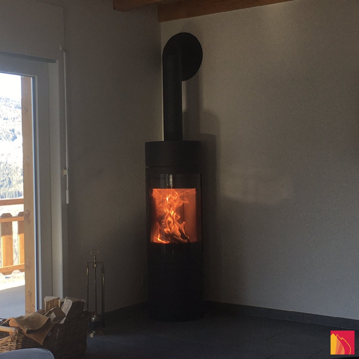 Skantherm Elements round wood stove - Carron-Lugon