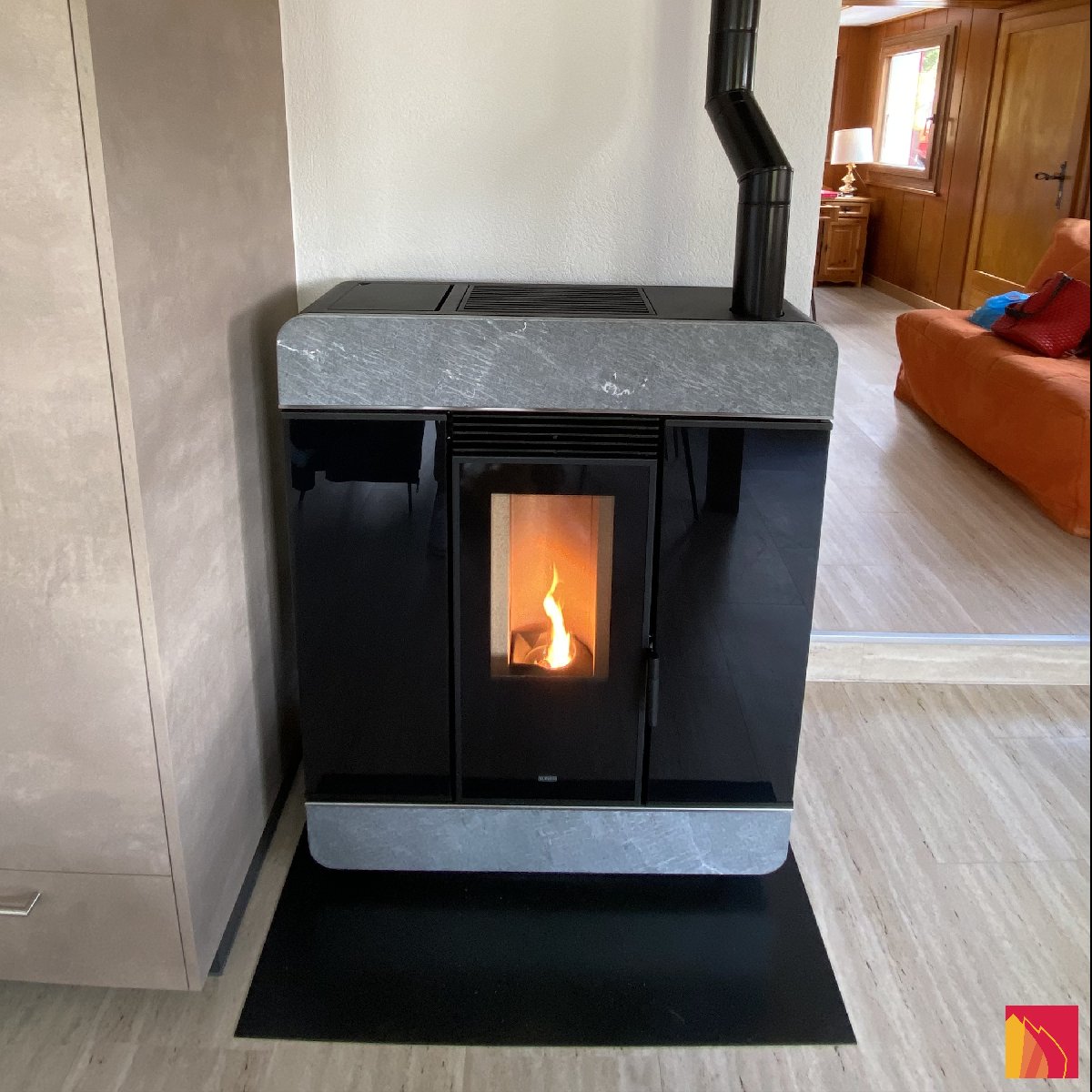 Klover Diva Soapstone Pellet Stove - Carron-Lugon