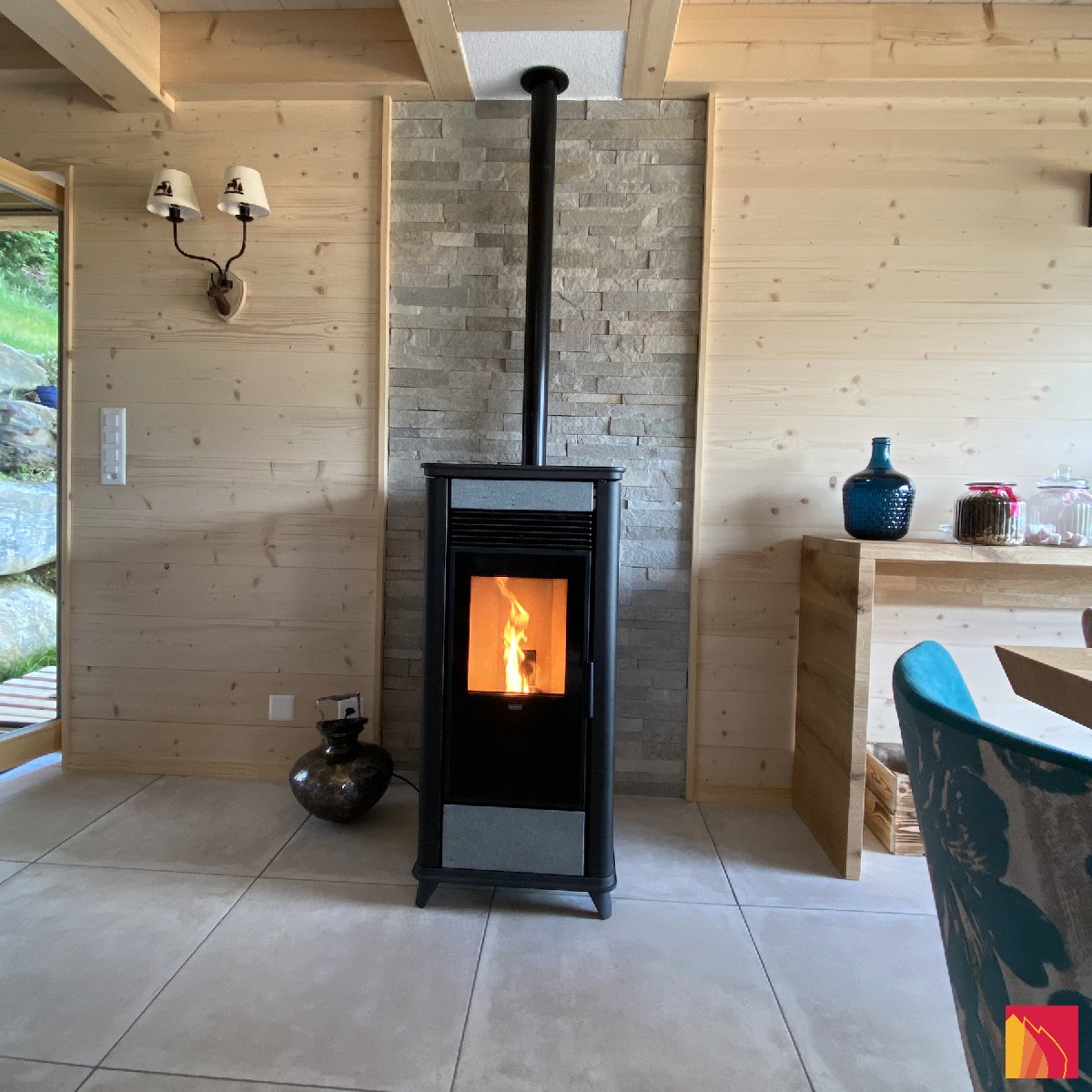 Pellet stove Klover Class 90 Pierre Ollaire - Carron-Lugon