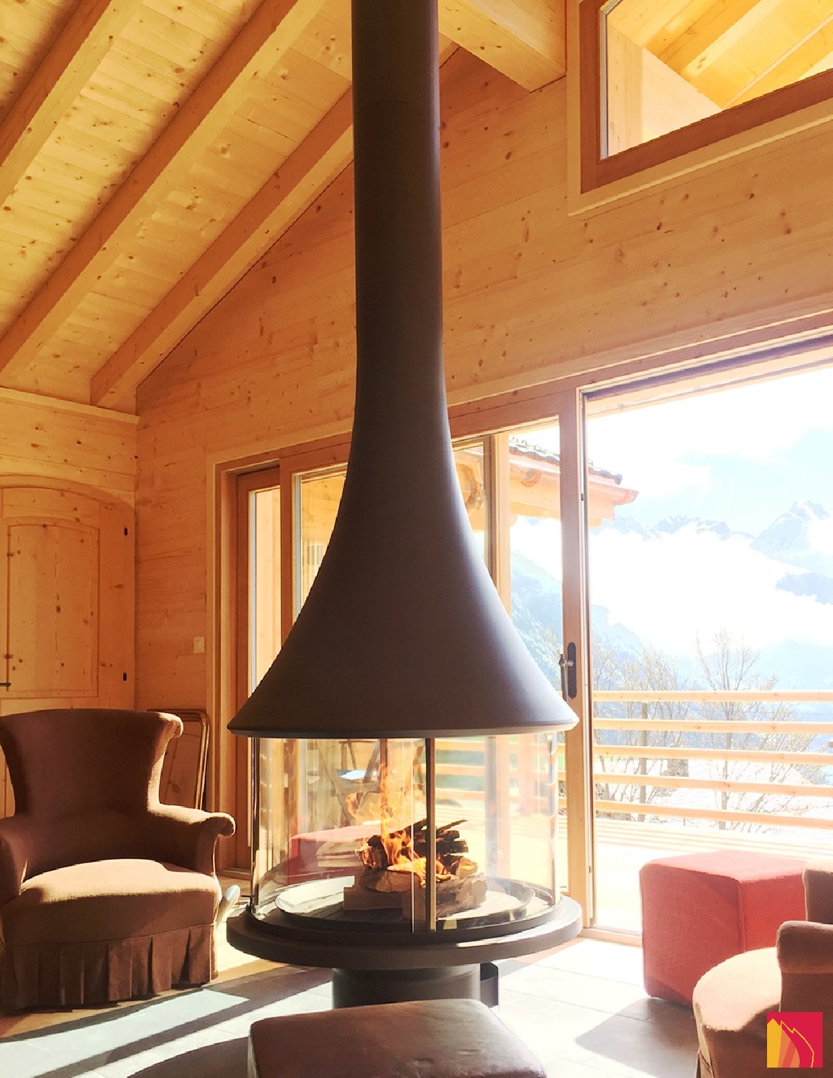 Hanging fireplace JC Bordelet - Carron-Lugon